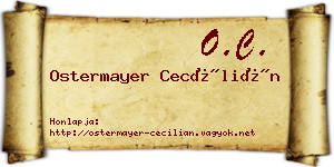 Ostermayer Cecílián névjegykártya